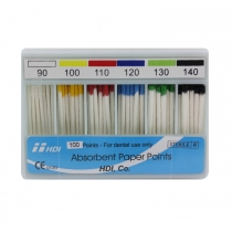Paper Points, 002 taper, ISOsize, color coded, nr. 90-140, 100 points/box 