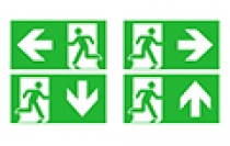 Pictogram LED Noodverlichting, Inbouw, pictogram A man pijl uit/omhoog 4mm DZ